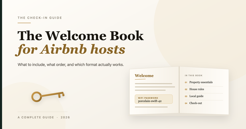 The Airbnb Welcome Book: A Complete Guide for Hosts (2026)